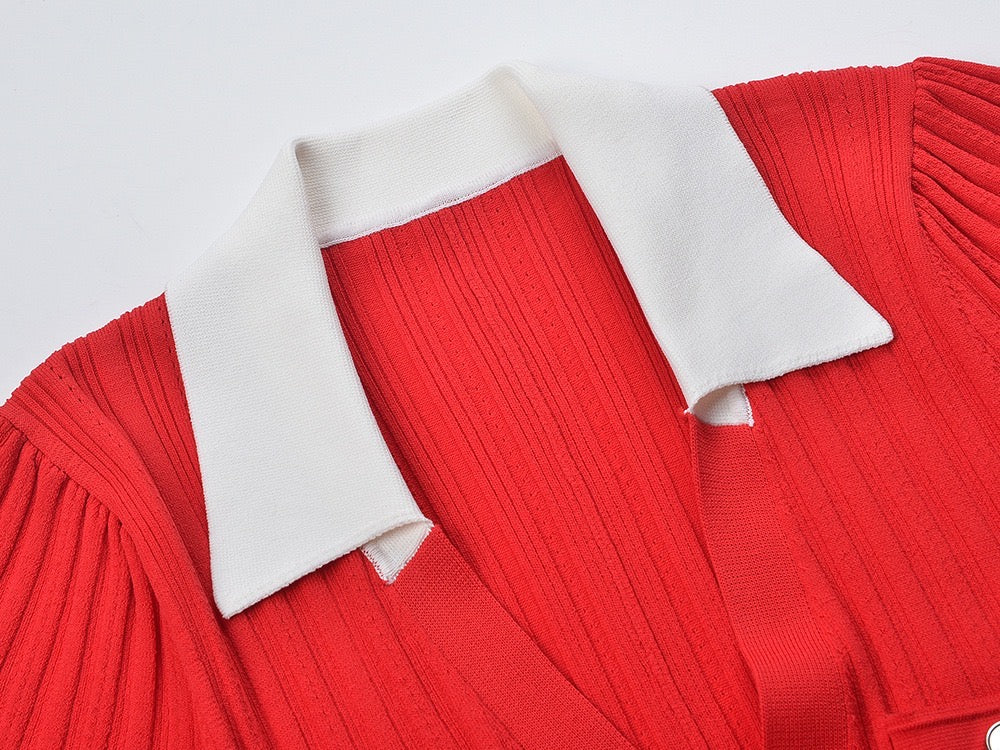 Dress knit mid sleeve