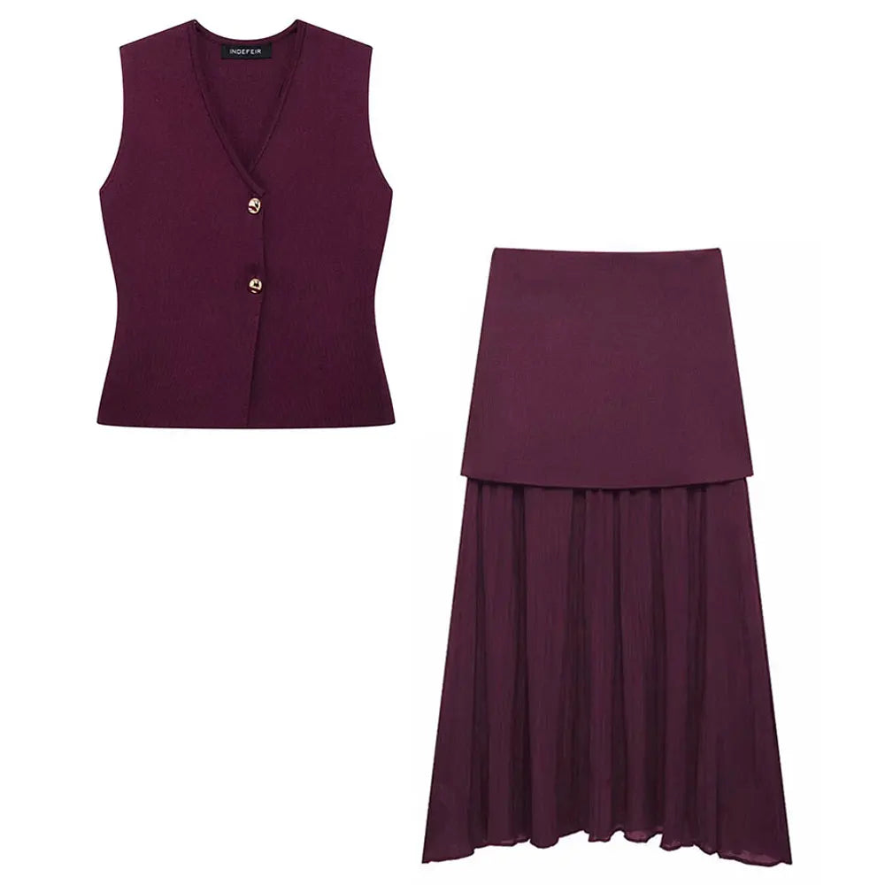 Zara - burgundy set