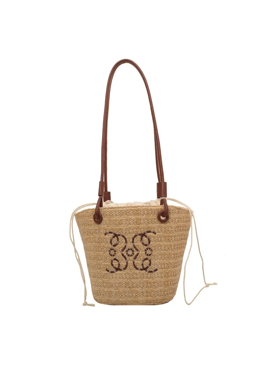 Straw beach bag
