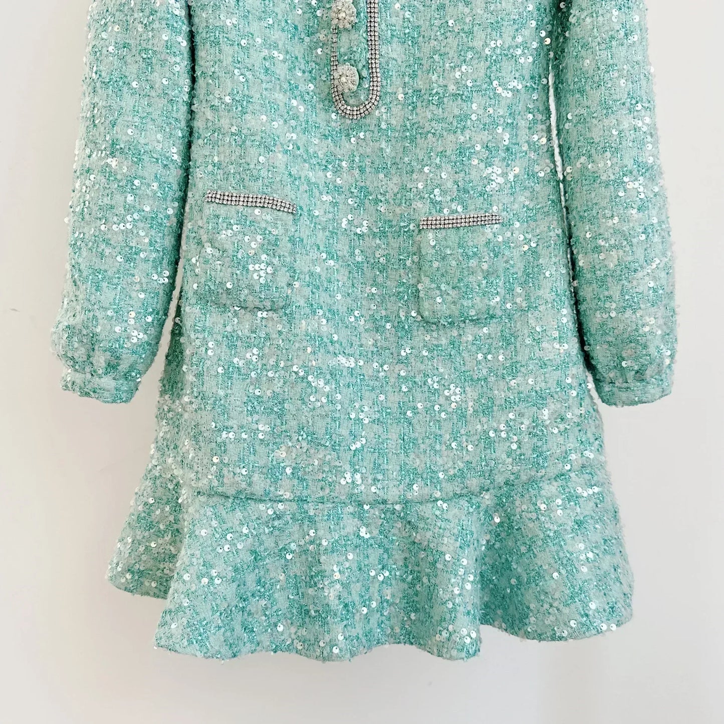 Sequin baby doll dress