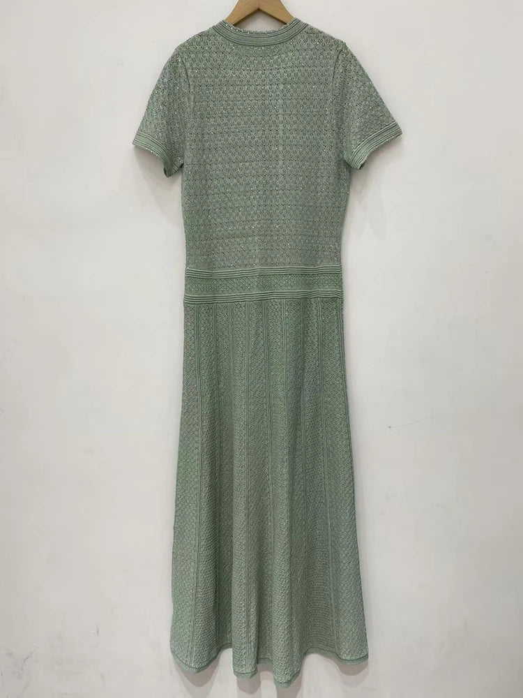 Sandro shimmer mint green dress
