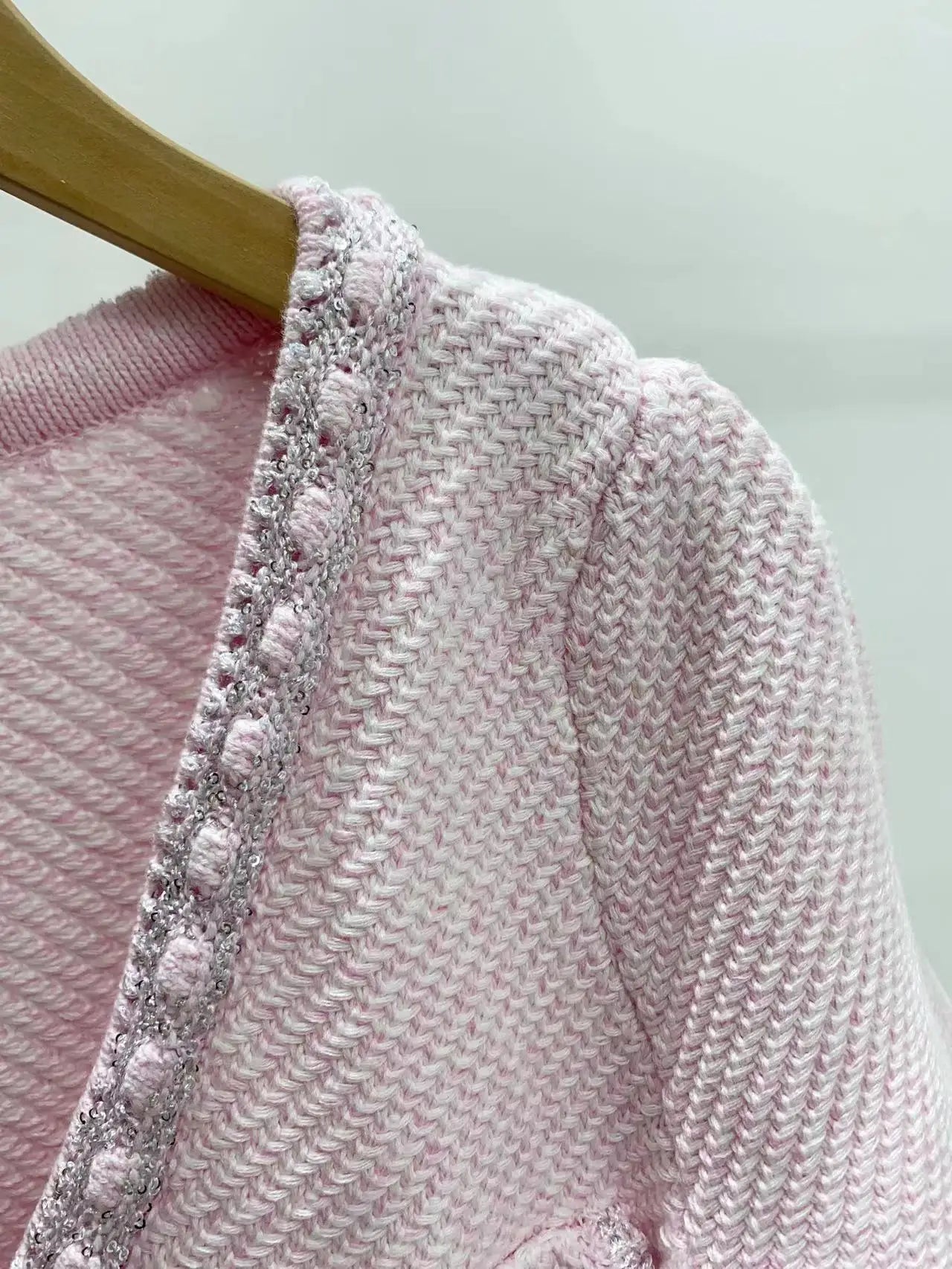 Self - pink tweed dress