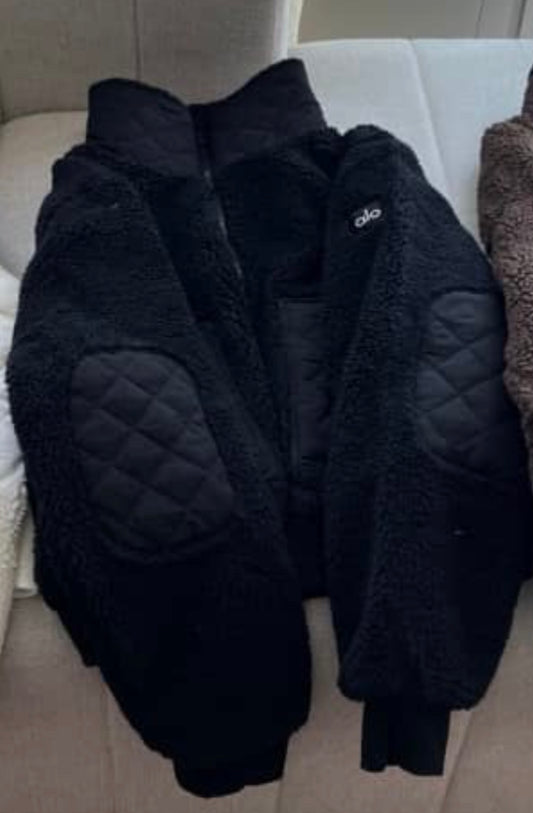 Teddy jacket - black