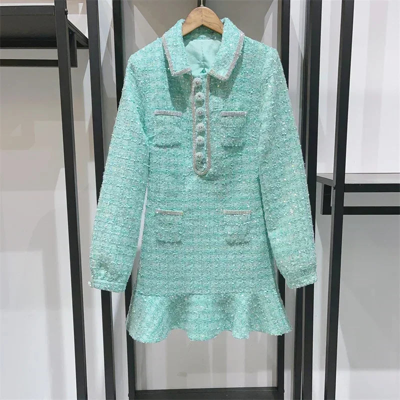 Sequin baby doll dress