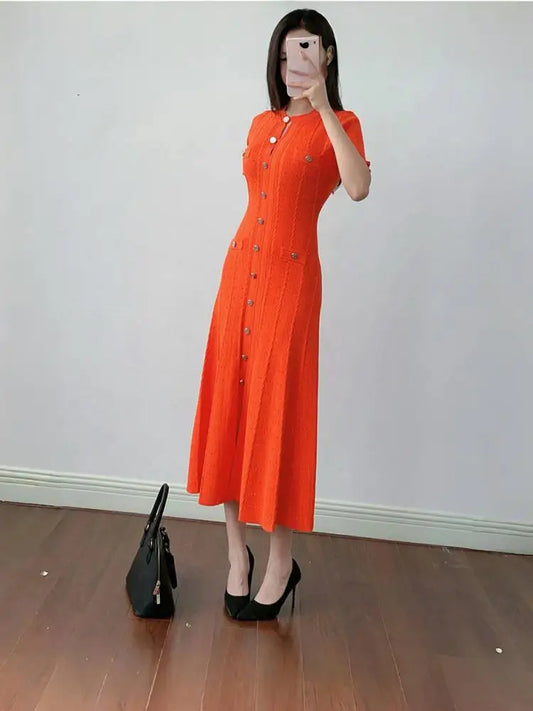 Sandro - orange/red dress