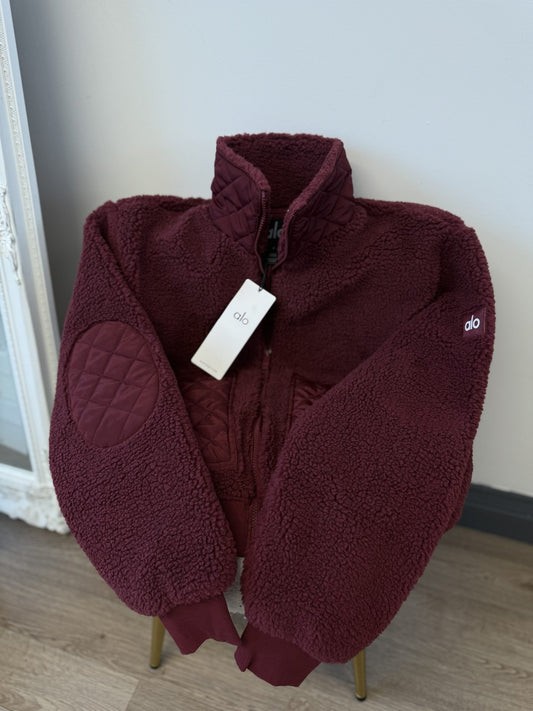 Teddy jacket - burgundy